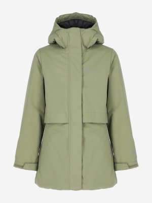 Куртка утепленная для девочек , Зеленый Outventure. Цвет: зеленый