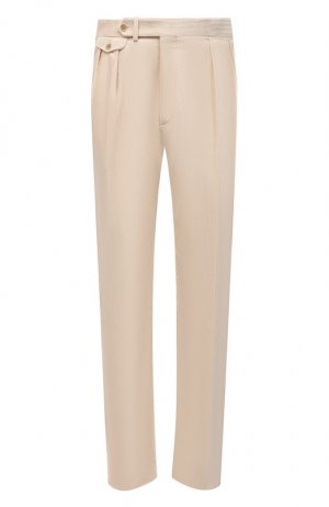 Хлопковые брюки Ralph Lauren. Цвет: кремовый
