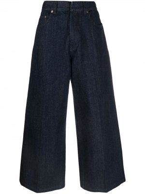 Укороченные широкие джинсы pre-owned Christian Dior. Цвет: синий