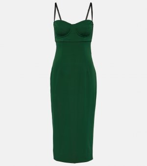 Бюстье-платье миди из смесового шелка с шармезом , зеленый Dolce&Gabbana