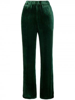 High-waisted striped trousers Faith Connexion. Цвет: зеленый