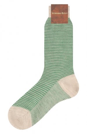 Шерстяные носки Stefano Ricci. Цвет: зелёный