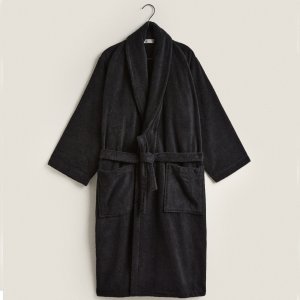 Банный халат Extra Soft With Shawl Collar, черный Zara Home