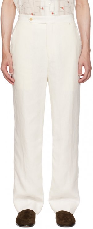 Белые костюмные брюки Bode