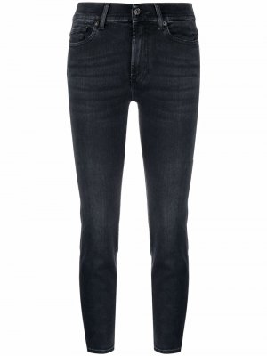 Укороченные джинсы Roxanne Ankle Luxe 7 For All Mankind. Цвет: черный