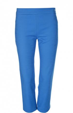 Укороченные хлопковые брюки прямого кроя Emilio Pucci. Цвет: синий