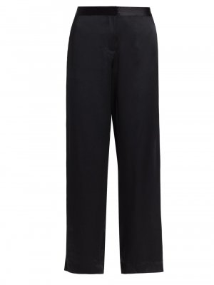 Широкие кружевные и шелковые брюки , черный Kiki de Montparnasse