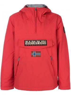 Куртка без застежки с заплаткой логотипом Napapijri. Цвет: красный