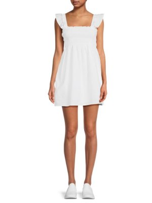 Платье с присборенными оборками , цвет Linen White French Connection