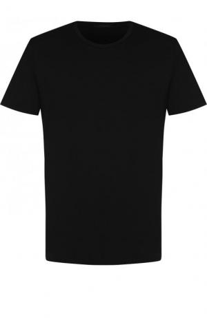 Хлопковая футболка с круглым вырезом La Perla. Цвет: черный