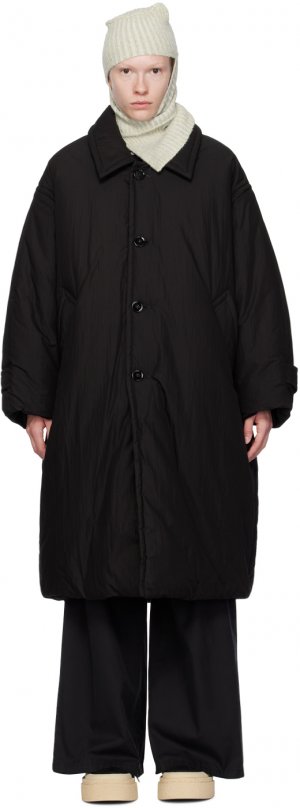 Черное утепленное пальто MM6 Maison Margiela