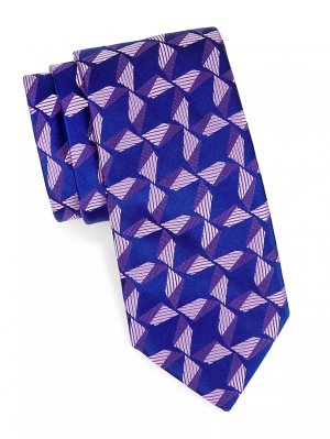 Шелковый галстук с ветряной мельницей , фиолетовый Charvet