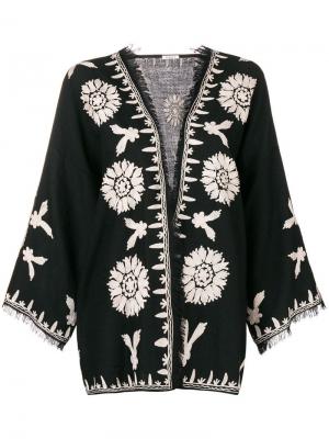 Пиджак-кимоно с вышивкой P.A.R.O.S.H.. Цвет: черный