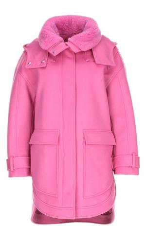 Пальто с воротником и капюшоном Emilio Pucci. Цвет: розовый
