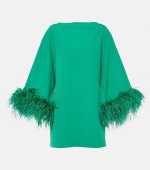 Мини-платье arama с отделкой перьями , зеленый Safiyaa