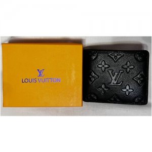 Кошелек мужской из натуральной кожи, Louis Vuitton. Цвет: черный
