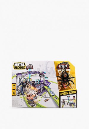 Трек Zuru Игровой набор METAL MACHINES с машинкой, «Удар паука». Цвет: разноцветный