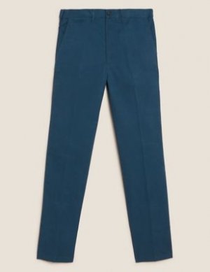 Легкие хлопковые брюки чинос, Marks&Spencer Marks & Spencer. Цвет: индиго