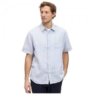 Рубашка , размер 50, голубой, белый Fine Joyce. Цвет: белый/голубой