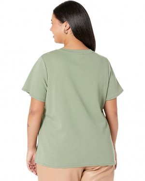 Топ Plus Size Short Sleeve Crew Neck Solid Polished Knit Top, цвет Brook Green Vince Camuto