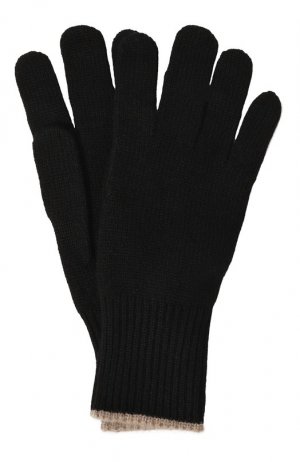 Кашемировые перчатки Brunello Cucinelli. Цвет: чёрный