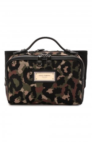 Комбинированная поясная сумка Dolce & Gabbana. Цвет: хаки