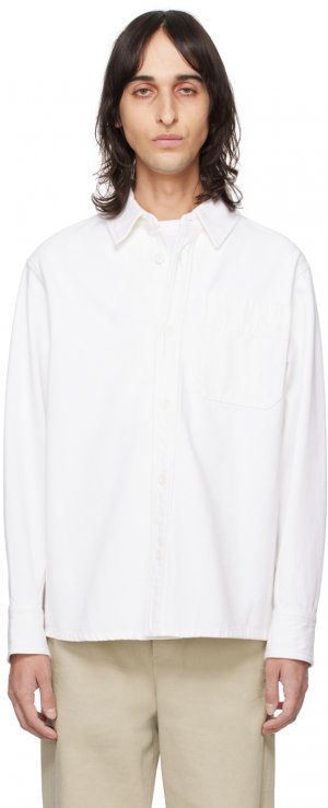 Белая джинсовая рубашка Basile Brodee Poitrine A.P.C.