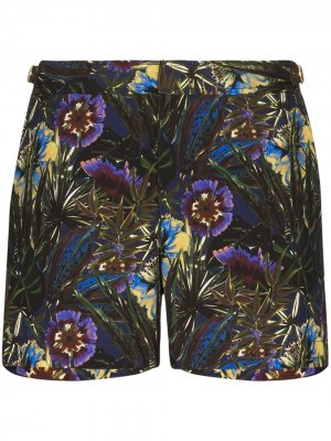 Плавки-шорты Setter с цветочным принтом Orlebar Brown. Цвет: черный