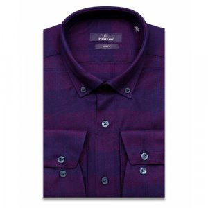 Рубашка , размер L (41-42 cm.), фиолетовый POGGINO. Цвет: сливовый/фиолетовый