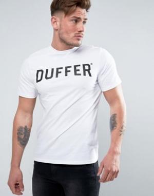 Белая футболка с логотипом Duffer. Цвет: белый