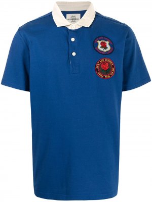 Рубашка поло с короткими рукавами и нашивкой Kent & Curwen. Цвет: синий