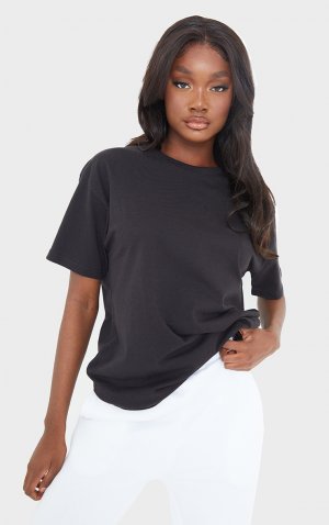 Черная футболка-бойфренд большого размера Tall PrettyLittleThing