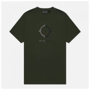 Мужская футболка Distort Logo зелёный , Размер S MA.Strum