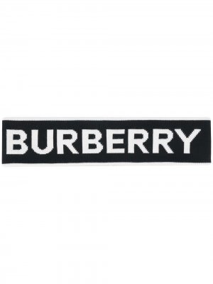 Повязка на голову с логотипом Burberry. Цвет: черный