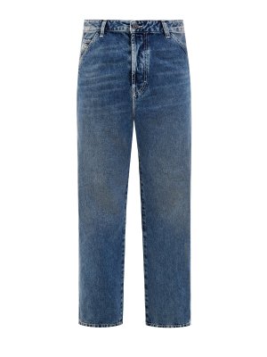 Широкие джинсы D-Livery с карманами в стиле карго DIESEL. Цвет: синий