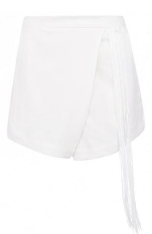 Льняные шорты Isabel Benenato. Цвет: белый