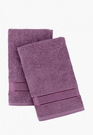 Комплект полотенец Унисон Ritz брусничный, 50х90. Цвет: фиолетовый