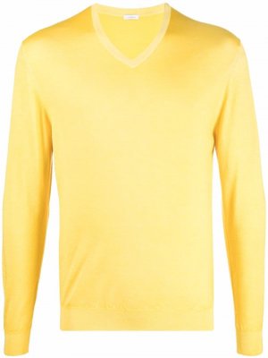 V-neck cashmere sweater Malo. Цвет: желтый