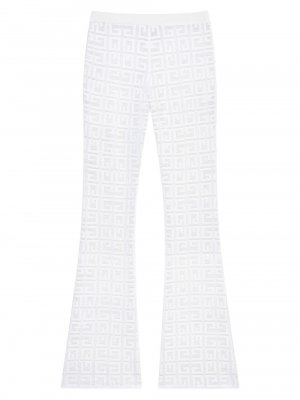 Расклешенные брюки из жаккарда 4G , белый Givenchy
