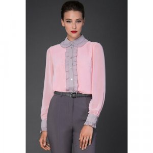 Блуза , размер 50, розовый Арт-Деко. Цвет: розовый
