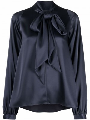 Блузка с драпировкой Gianluca Capannolo. Цвет: синий