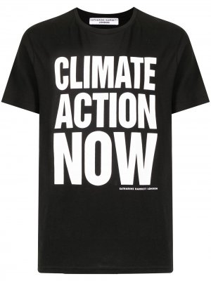 Футболка Climate Action Now Katharine Hamnett London. Цвет: черный