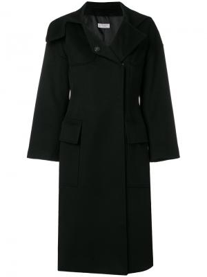 Пальто с потайной застежкой Alberto Biani. Цвет: чёрный