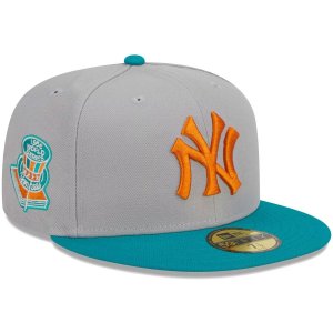Мужская приталенная шляпа серо-бирюзовая New York Yankees 59FIFTY ERA
