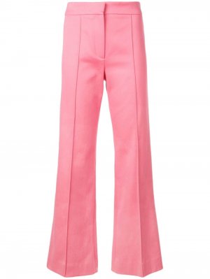 Укороченные расклешенные брюки со складками Derek Lam. Цвет: розовый