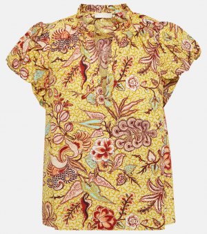 Блузка Evelyn с цветочным принтом ULLA JOHNSON, желтый Johnson