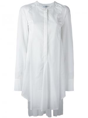 Удлиненная рубашка с плиссировкой Io Ivana Omazic. Цвет: белый