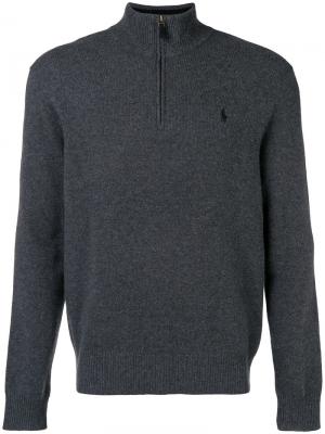 Пуловер с логотипом Polo Ralph Lauren. Цвет: серый