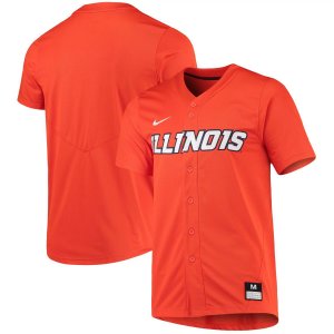 Мужская оранжевая бейсбольная майка Illinois Fighting Illini Replica Nike