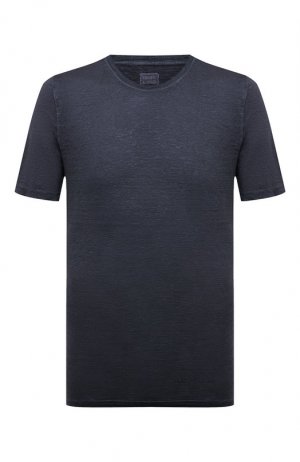 Льняная футболка 120% Lino. Цвет: синий